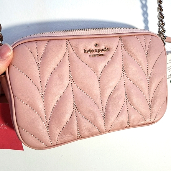 Nwt Kate Spade Pink Quilted Crossbody Bag - Picture 5 of 13